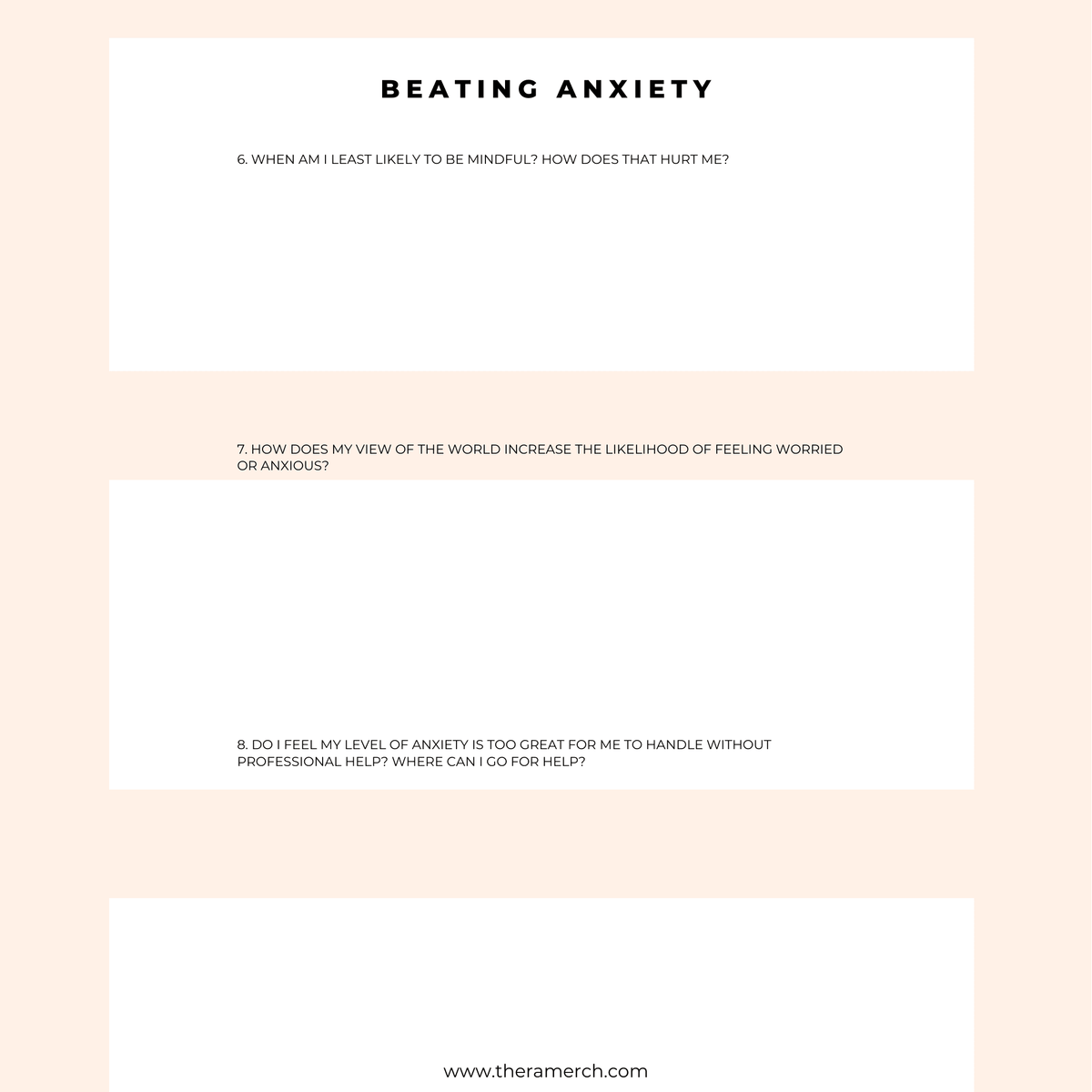 Anxiety Wellness Planner - TheraMerch