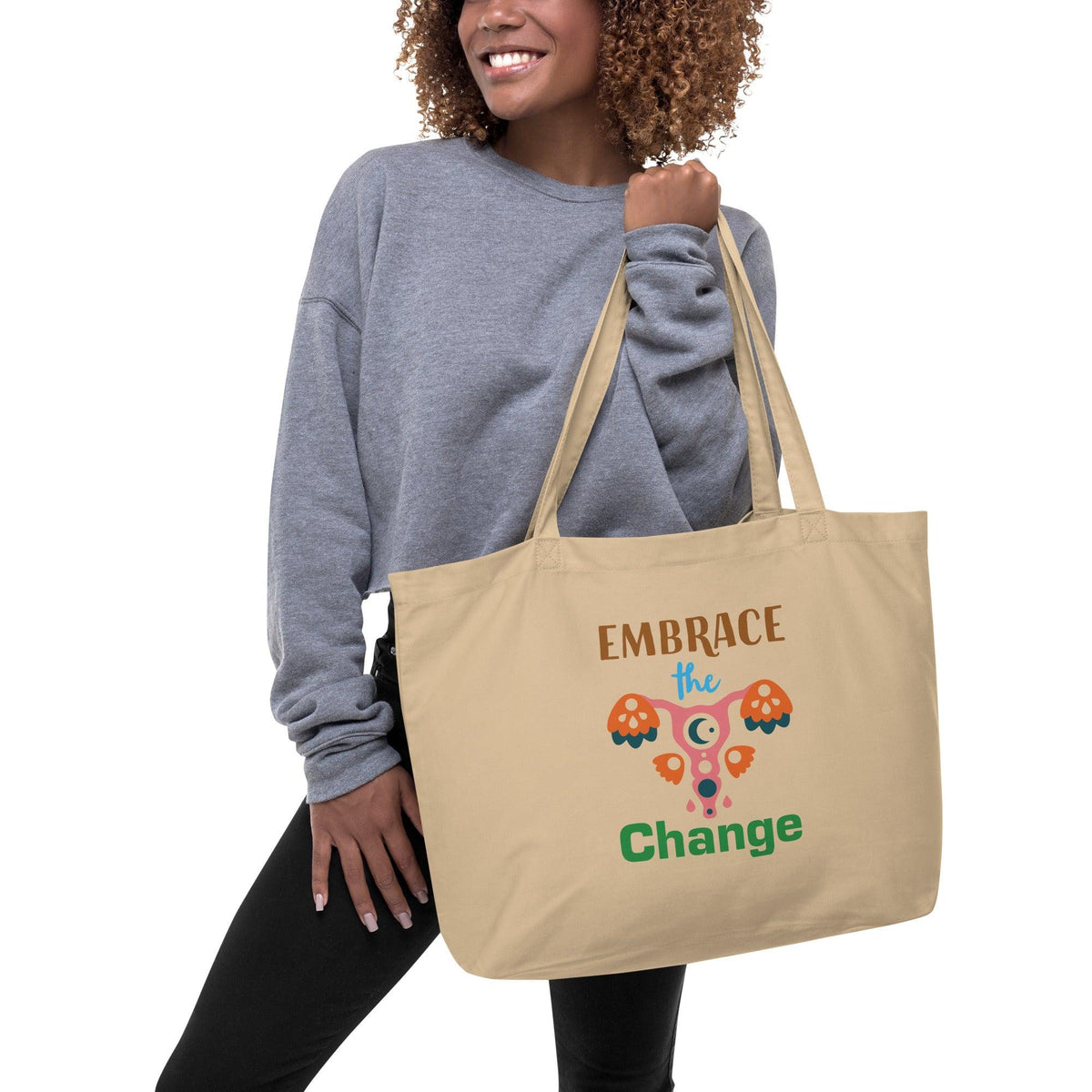 Spacious Organic Cotton Tote Bag - TheraMerch