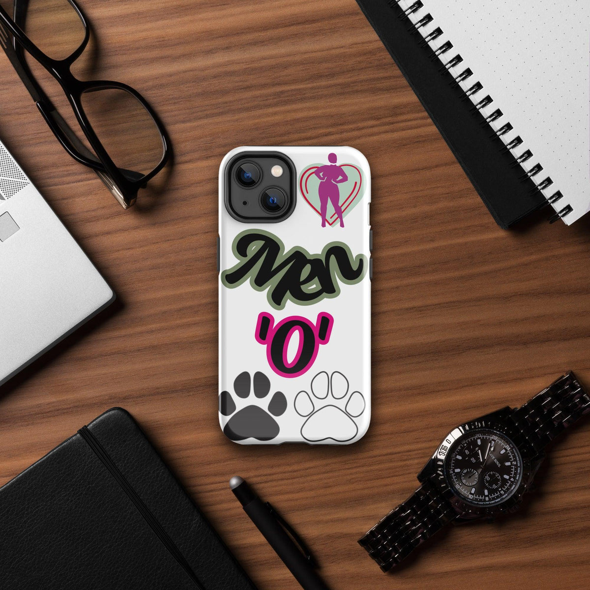 "Men'O'Paws (Menopause) iPhone Dual-Layer Case - TheraMerch